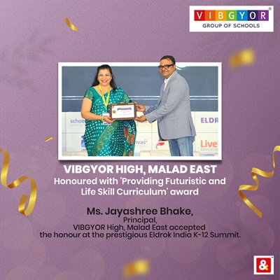 Eldrok India K-12 Summit, Mumbai Award for VIBGYOR High, Malad East